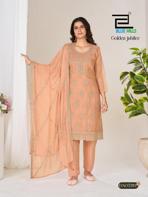 Blue hills golden jubilee designer party wear kurtis wholesale